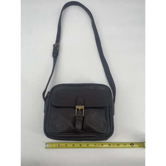 Vintage Ralph Lauren Collection Brown Leather Camera Shoulder Bag Crossbody 90s - Picture 4 of 13